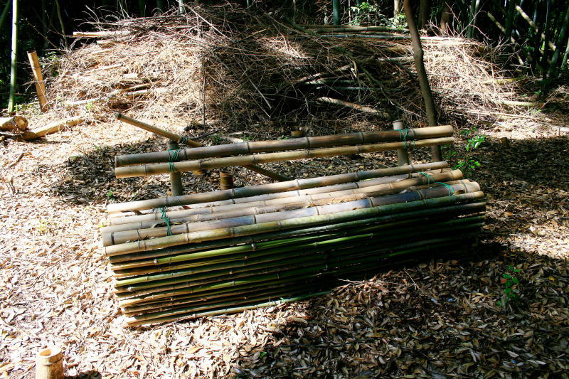 竹細工の椅子